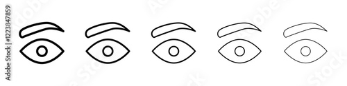 Eyebrow icon Vector logo sign