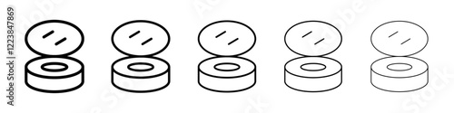 Face powder icon Vector logo sign