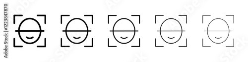 Face scan icon Vector logo sign