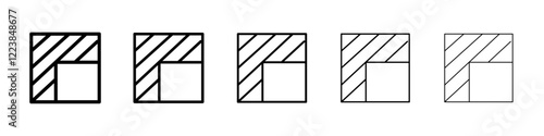 Freezing line column icon Vector logo sign