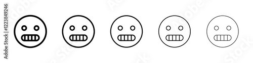 Grimacing face icon Vector logo sign