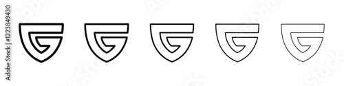Guilded icon Vector logo sign