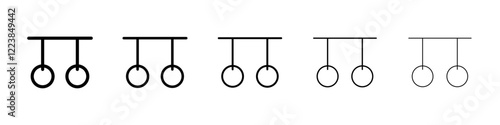 Gymnastics ring icon Vector logo sign