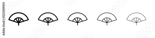 Hand fan icon Vector logo sign