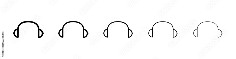 Headset icon Vector logo sign Headset icon Vector logo sign