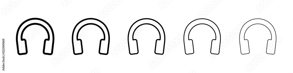 Headset icon Vector logo sign Headset icon Vector logo sign