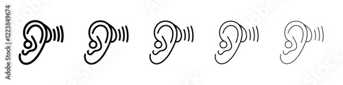 Hearing aid icon Vector logo sign