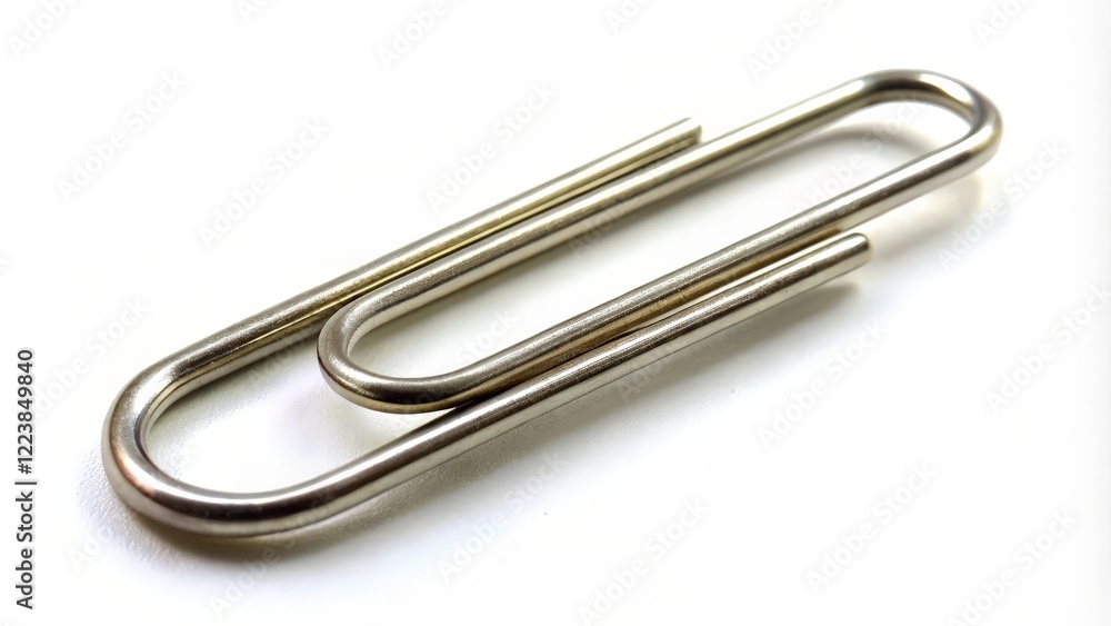 Silver Paperclip Closeup