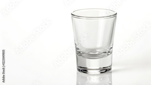 Wallpaper Mural Empty Shot Glass on White Background Torontodigital.ca