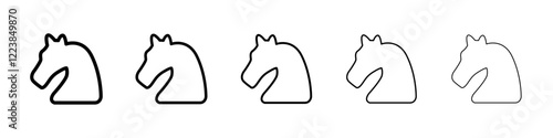 Horse icon Vector logo sign