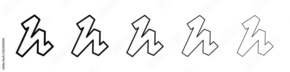 Hussle icon Vector logo sign Hussle icon Vector logo sign