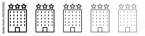 Hotel icon Vector logo sign