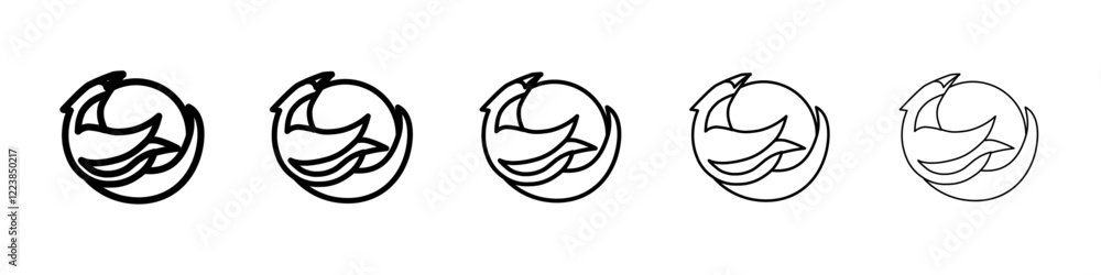 Iceraven icon Vector logo sign Iceraven icon Vector logo sign
