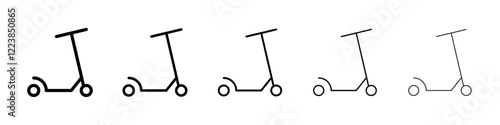 Kick push scooter icon Vector logo sign