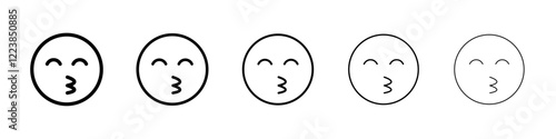 Kiss icon Vector logo sign