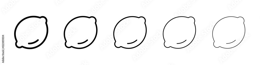 Lemon icon Vector logo sign Lemon icon Vector logo sign