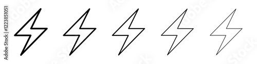 Lightening icon Vector logo sign