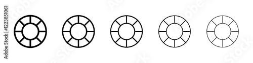 Life bouy icon Vector logo sign