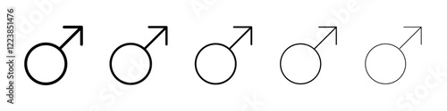 Male icon Vector logo sign