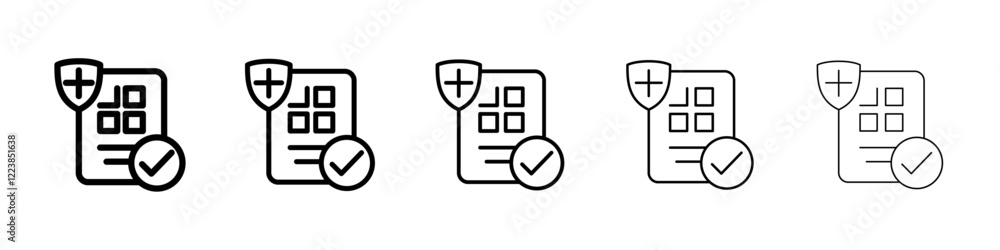Medical certificate approve icon Vector logo sign Medical certificate approve icon Vector logo sign