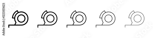 Measure tape icon Vector logo sign