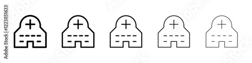 Medical center icon Vector logo sign