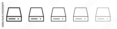 Memory disk icon Vector logo sign