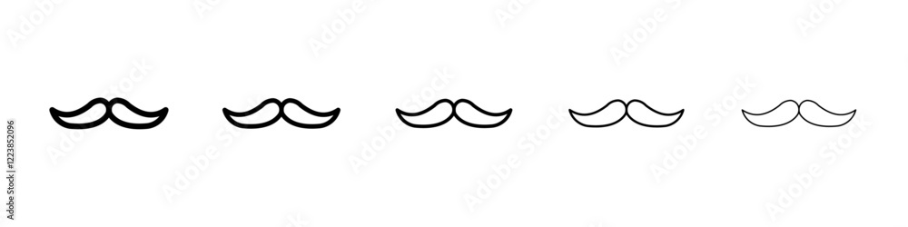 Moustache icon Vector logo sign Moustache icon Vector logo sign
