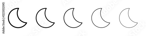 Moon icon Vector logo sign