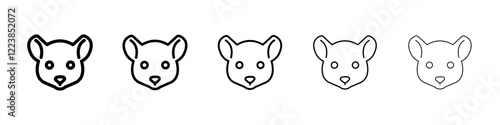 Mouse face icon Vector logo sign