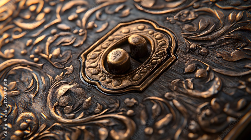 Intricate Locked Box with Engravings Intricate Locked Box with Engravings