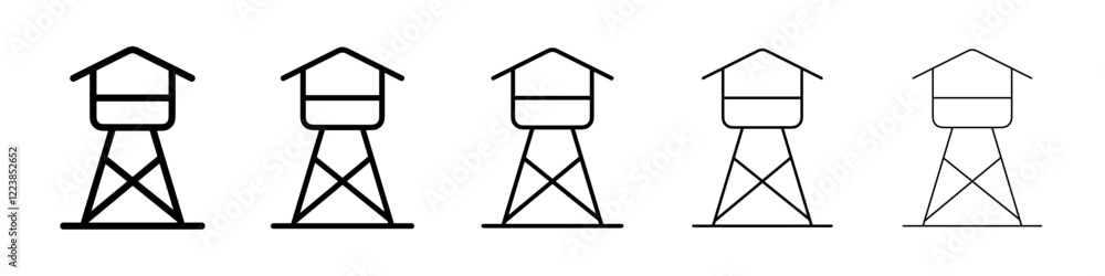 Observation tower icon Vector logo sign Observation tower icon Vector logo sign