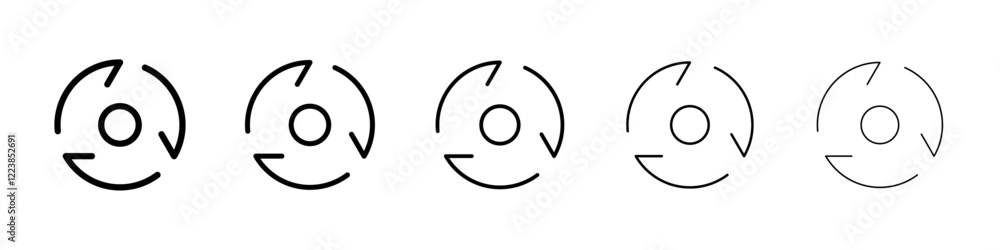 One third rotation icon Vector logo sign One third rotation icon Vector logo sign