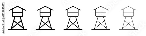 Observation tower icon Vector logo sign