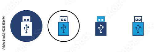 Usb icon vector. Flash disk icon vector