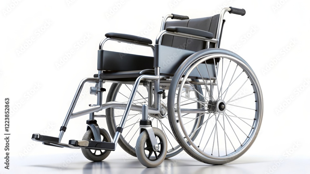 Fototapeta premium Wheelchair on White Background
