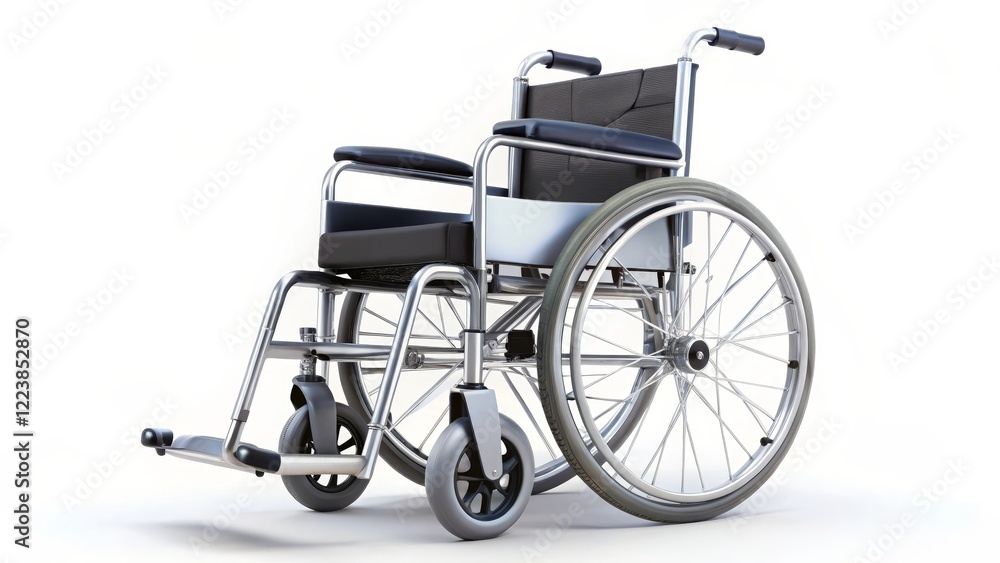 Fototapeta premium Wheelchair on White Background