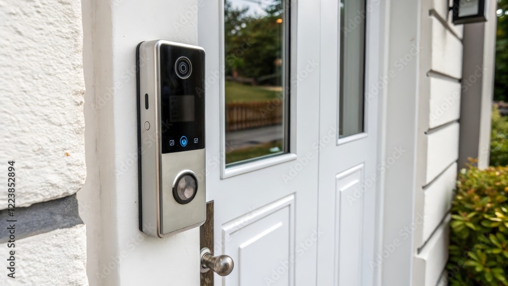 Smart Doorbell and White Door Smart Doorbell and White Door