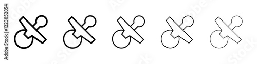 Pacifier icon Vector logo sign