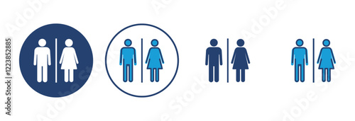 Toilet icon vector. restrooms icon vector. bathroom sign. wc, lavatory