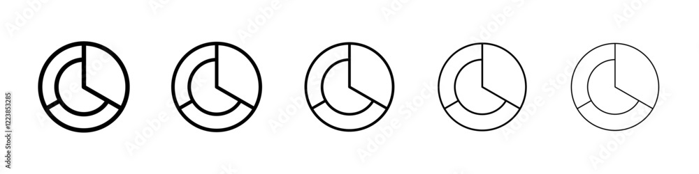 Pie chart icon Vector logo sign Pie chart icon Vector logo sign