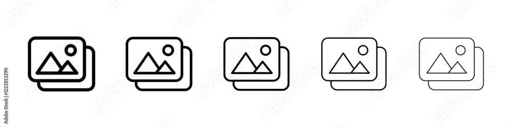 Photos icon Vector logo sign Photos icon Vector logo sign