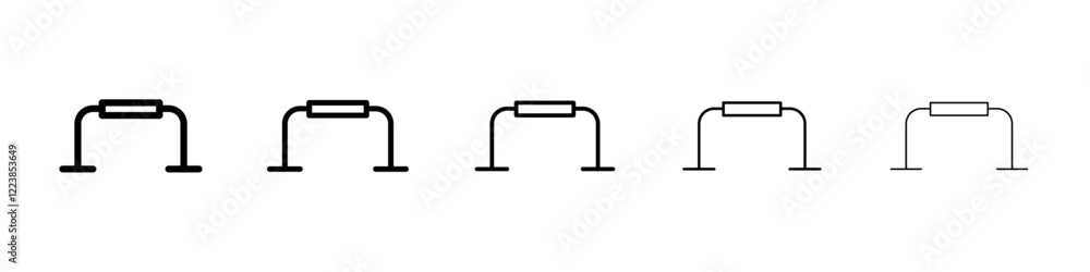 Pushups bar icon Vector logo sign Pushups bar icon Vector logo sign