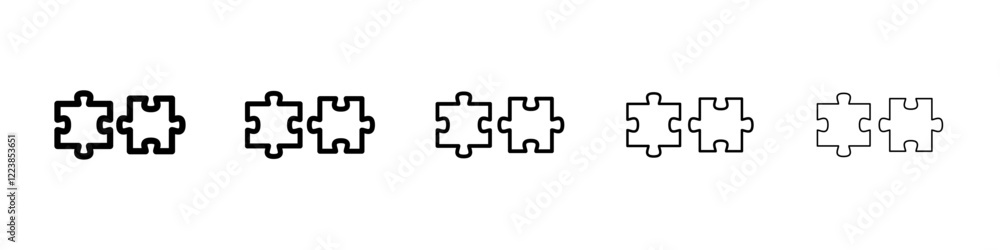 Puzzle icon Vector logo sign Puzzle icon Vector logo sign