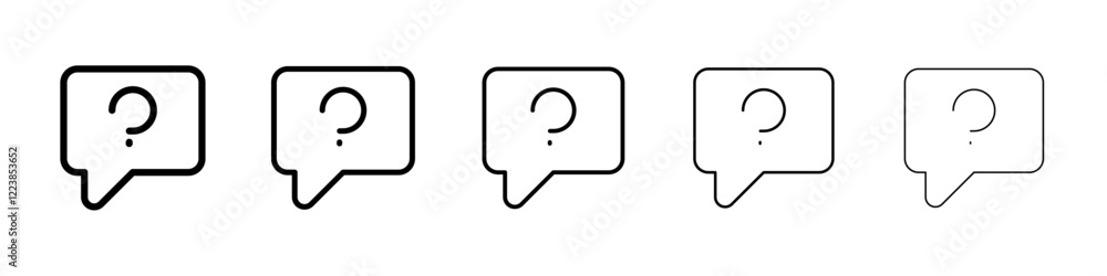 Question icon Vector logo sign Question icon Vector logo sign