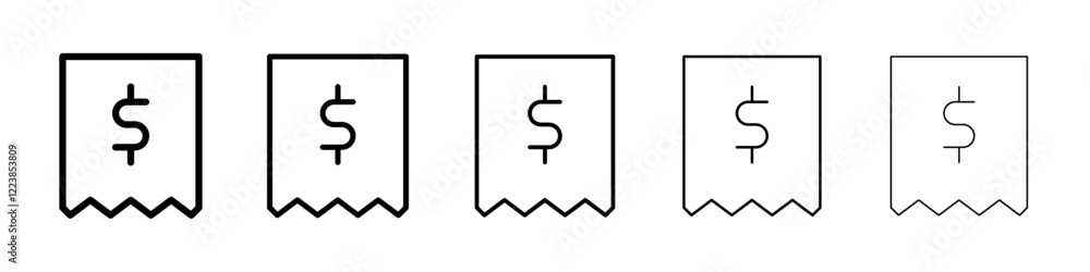 Reciept icon Vector logo sign Reciept icon Vector logo sign