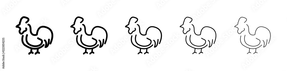 Rooster icon Vector logo sign Rooster icon Vector logo sign