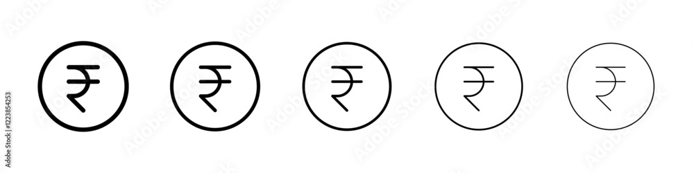 Rupee icon Vector logo sign Rupee icon Vector logo sign