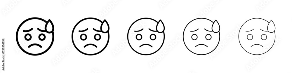 Sad emoji icon Vector logo sign Sad emoji icon Vector logo sign