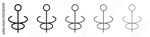 rod of asclepius icon Vector logo sign